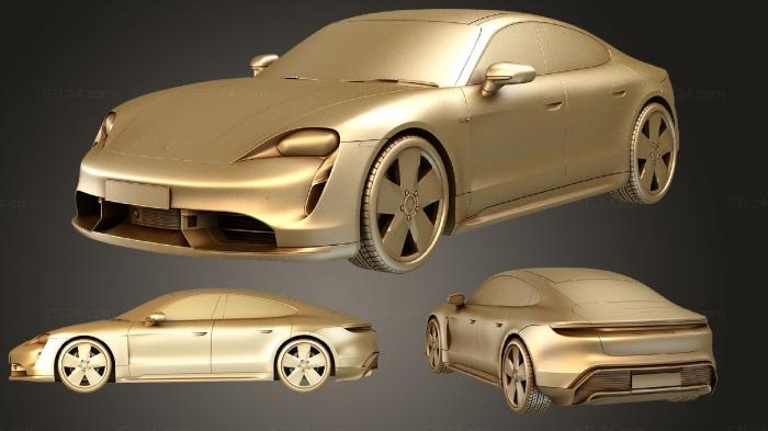 Автомобили и транспорт (Porsche Taycan, CARS_3122) 3D модель для ЧПУ станка